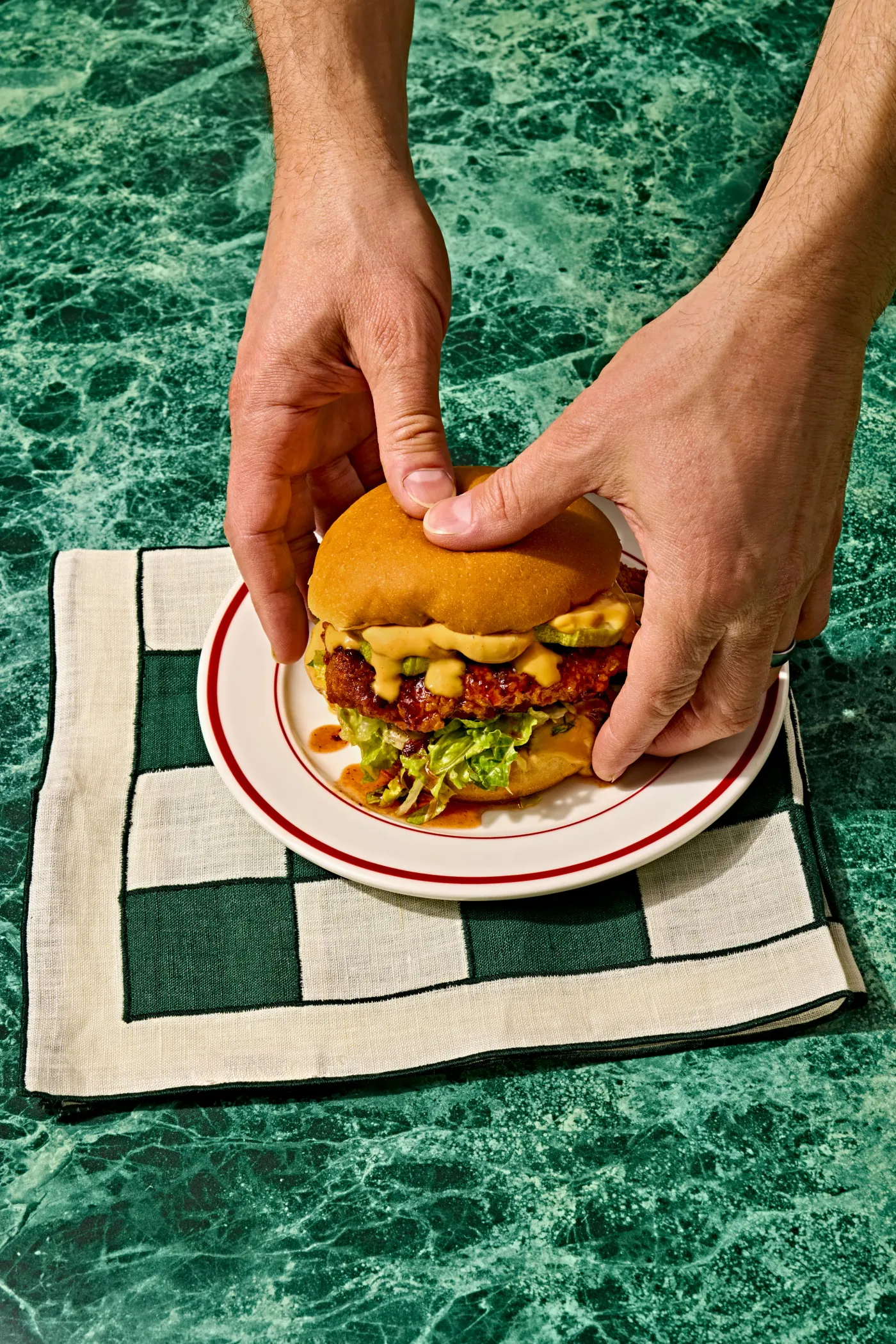 Hot & sweet chicken sandwich